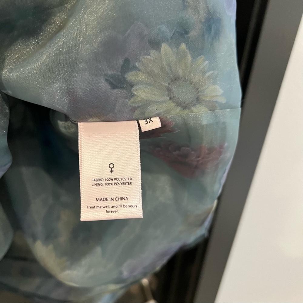 Selkie the Puff Dress in Chalk Dust Floral Size 3X NEW! New with tags! - Picture 7 of 12